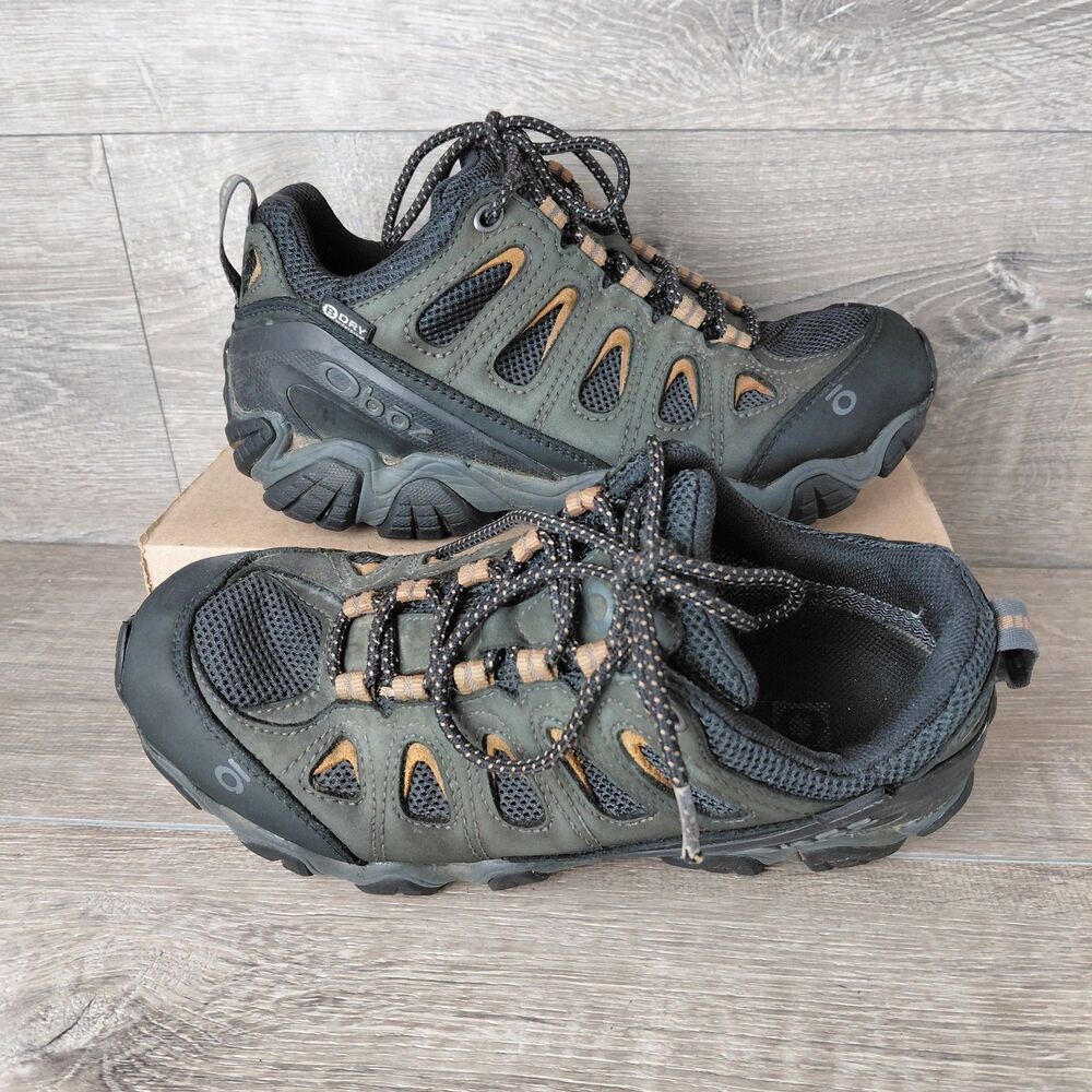 Oboz Boots Womens 8 Gray Sawtooth II BDry Waterproof Low Top Outdoor Hiking Shoe